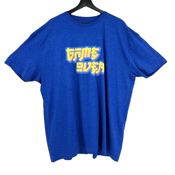 Mens T-shirt Blue "Game Over" DIVISION Gaming Graphic Sz XXL Mens Plus 2XL - Picture 1 of 10